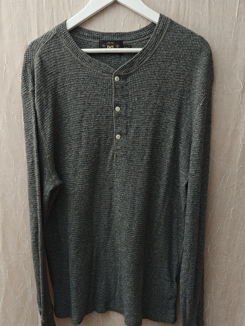 RRL Ralph Lauren Long Sleeve Waffle Knit Henley